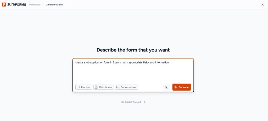 How To Create A WordPress Form With AI ai to translate