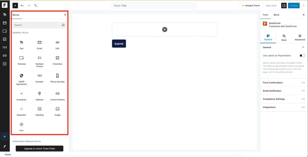 General SureForms Fields 1024x521