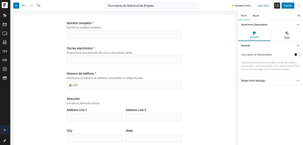 How To Create A WordPress Form With AI translated form