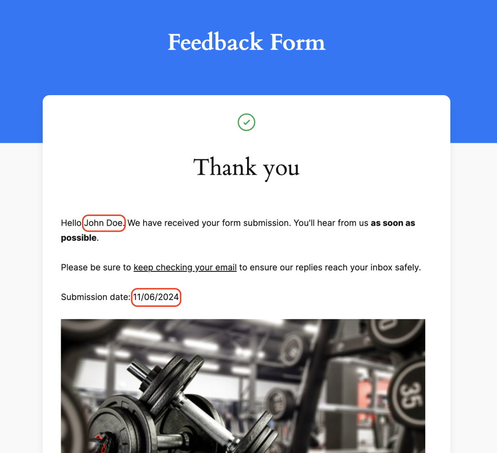 how the SureForms form displays after adding shortcodes