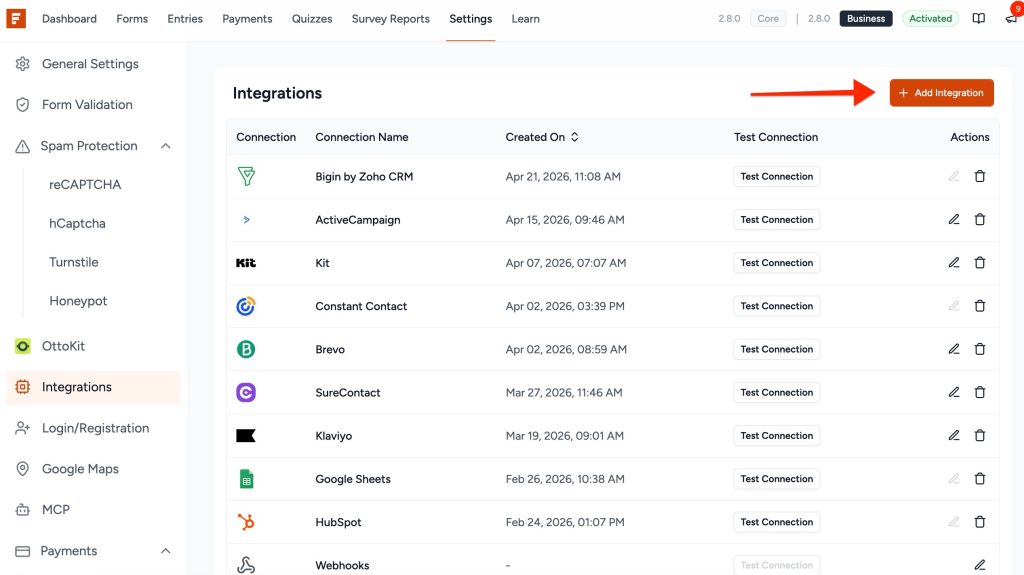 Connect SureForms To Zapier add integration