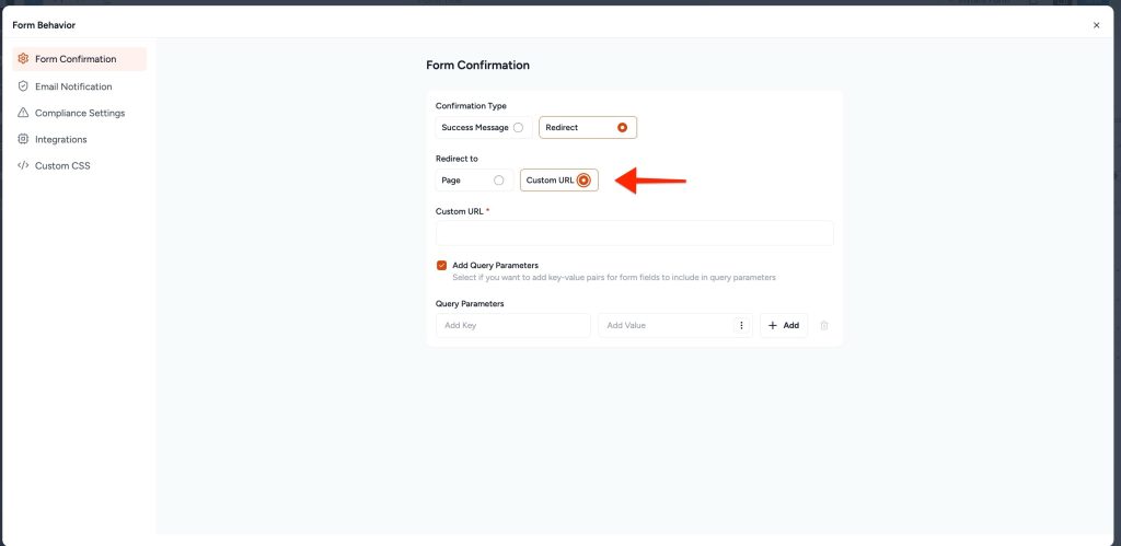 Setting Up Query Parameters For Custom URLs