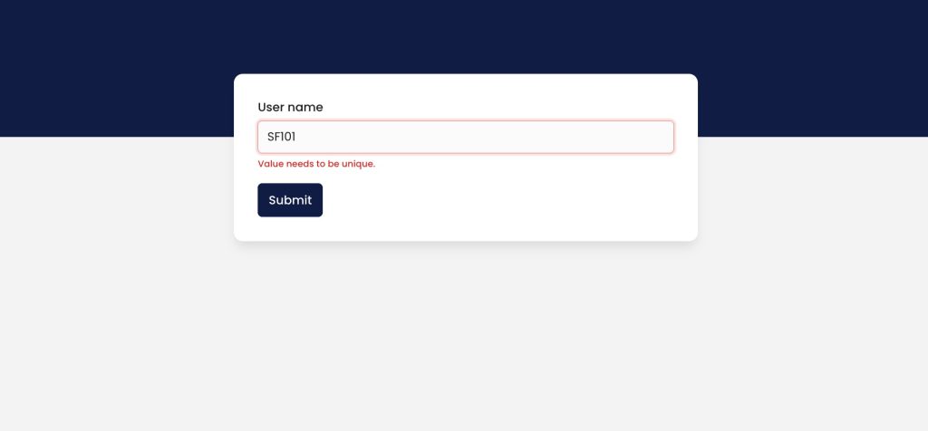 error message