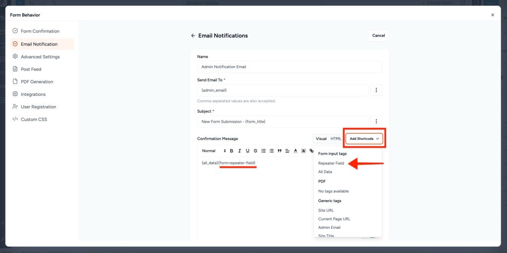 Repeater Data In Notifications 1024x512