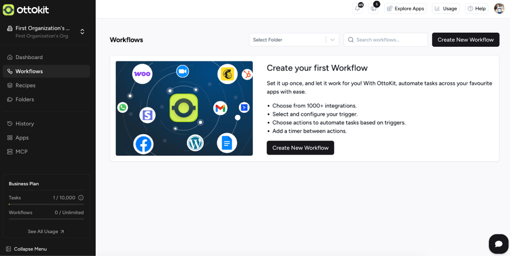 OttoKit dashboard