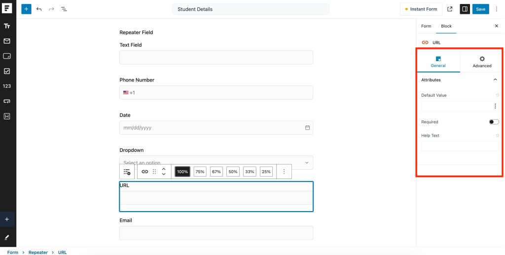 5. URL Field