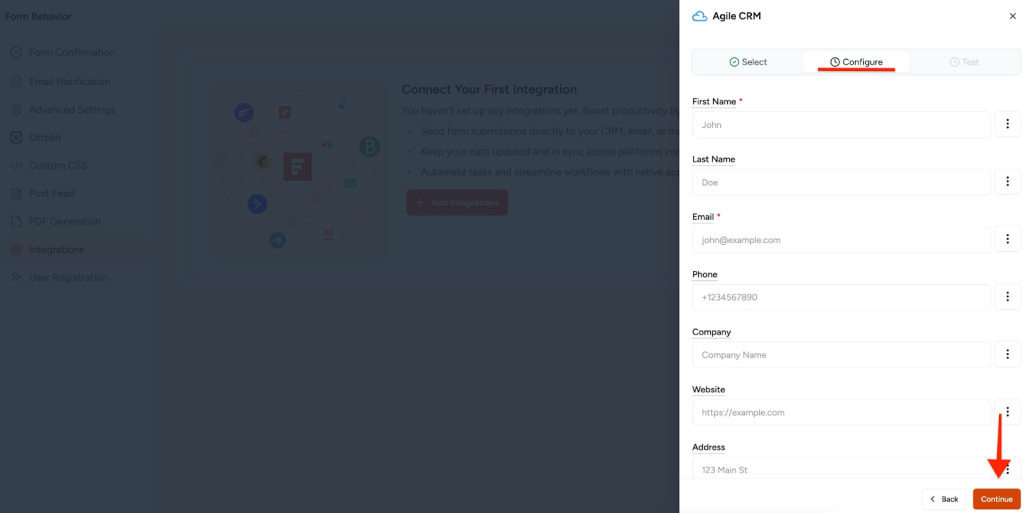 Configure Tab