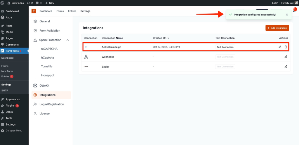 ActiveCampaign integration