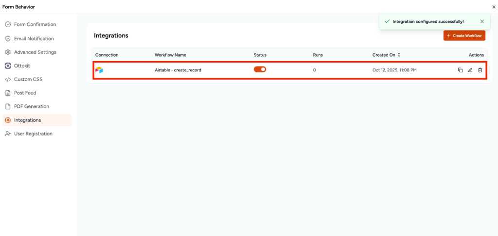 Airtable Workflow 