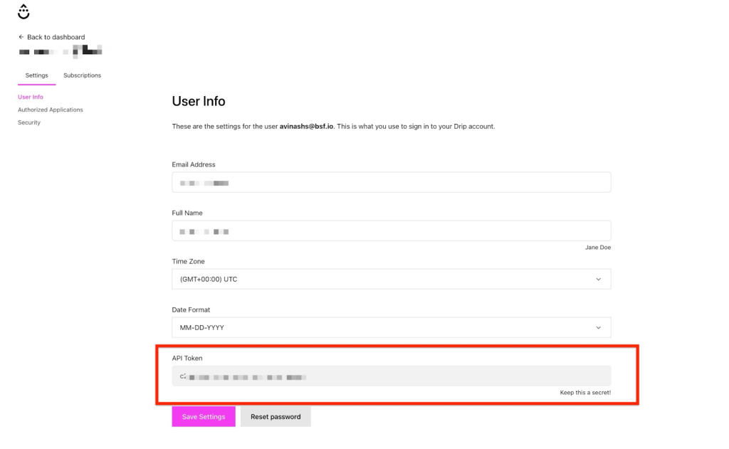 SureForms Integration with Drip Copy API Token.