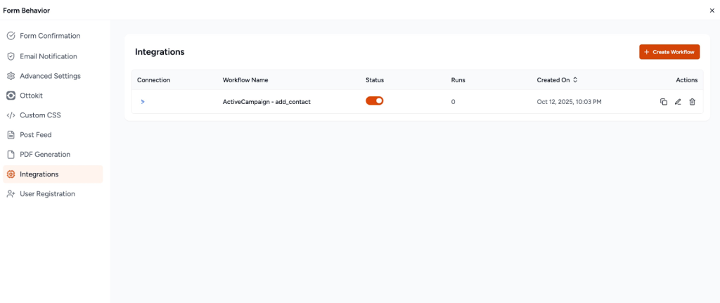 ActiveCampaign Workflow