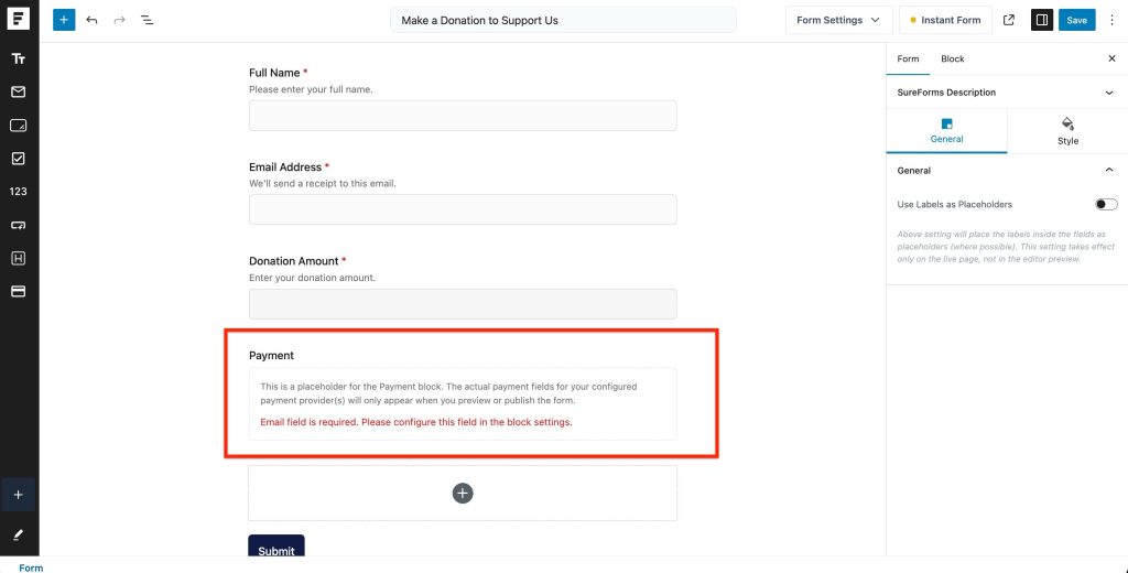 payment block