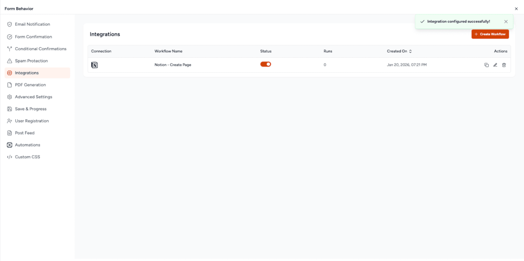 SureForms Integration with Notion image