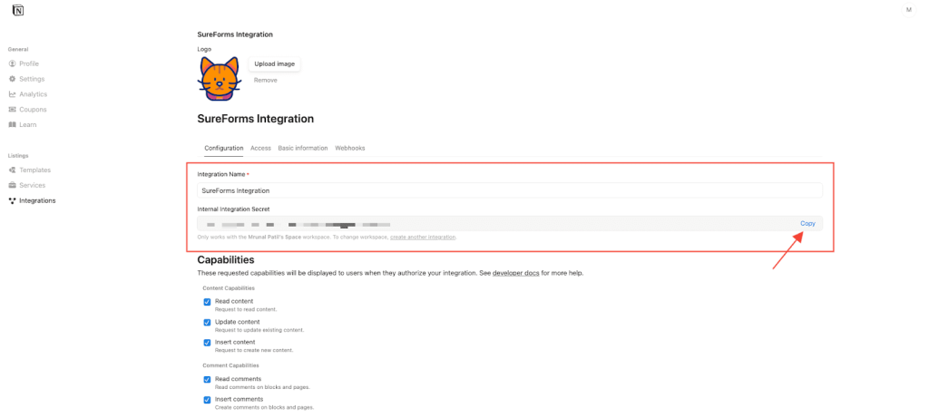 SureForms Integration with Notion image