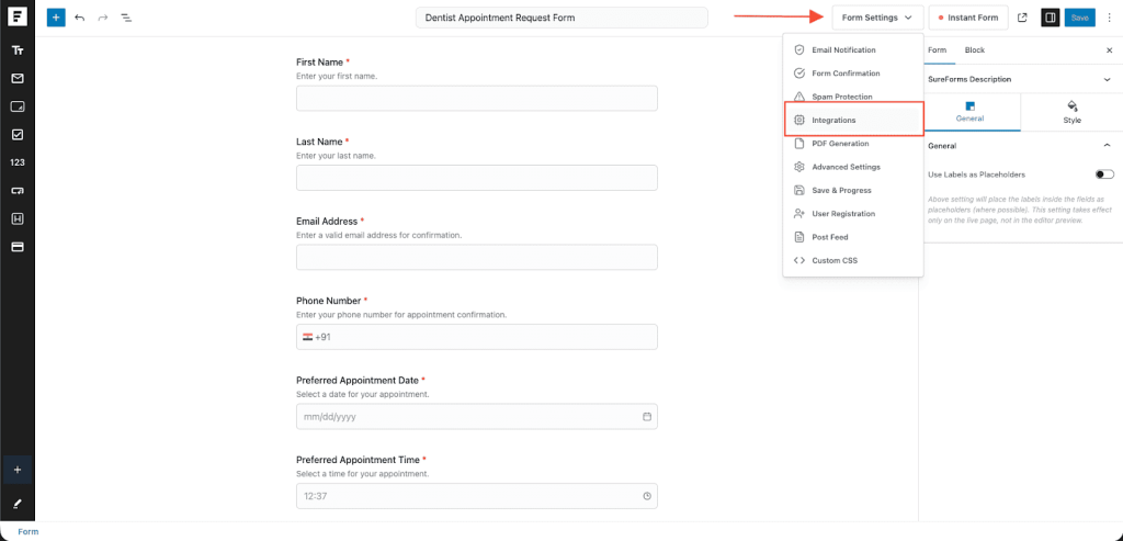 SureForms Integration with Notion image