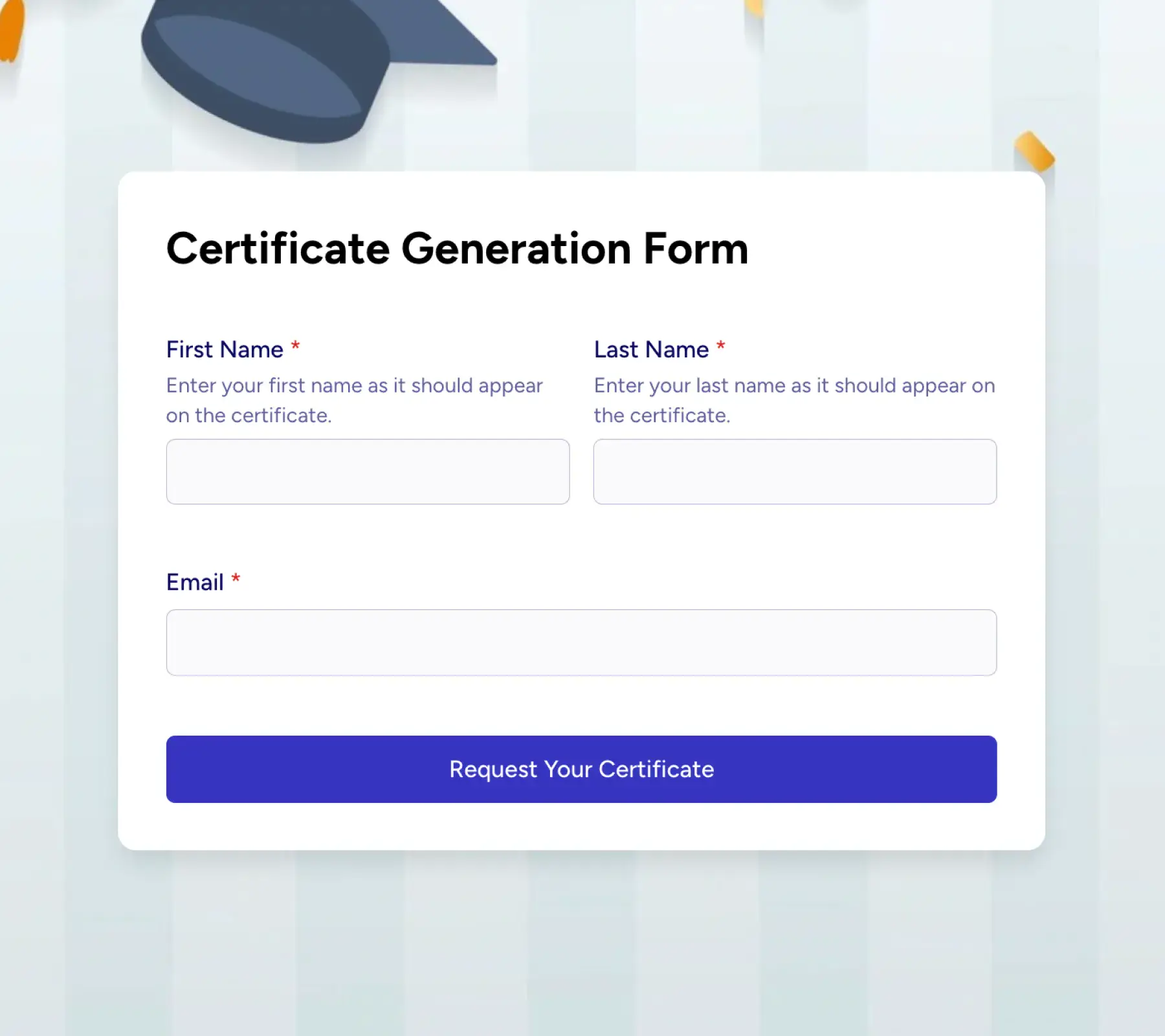 certificate generation demo