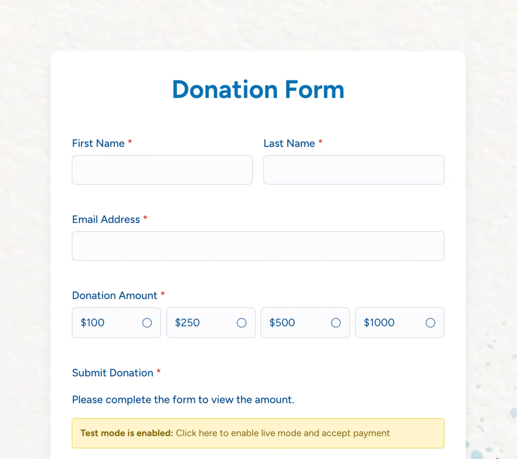 donation forms thumbnail demo