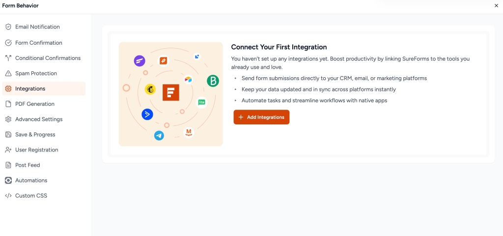 Click Add Integration