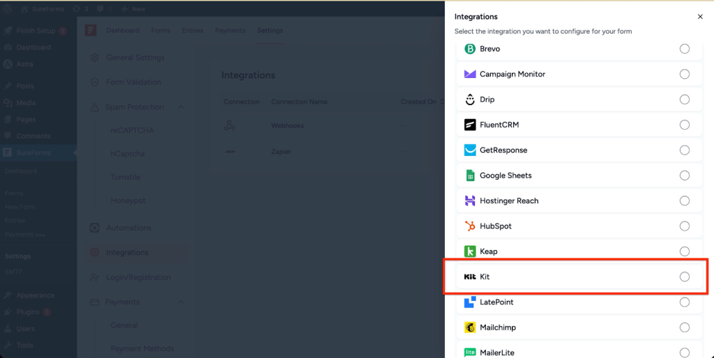 SureForms Integration with Kit image