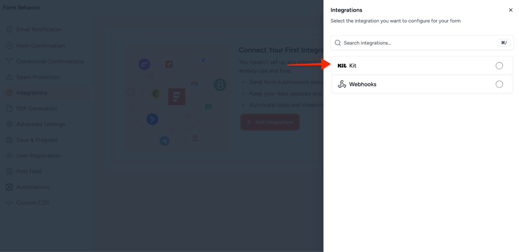 SureForms Integration with Kit image