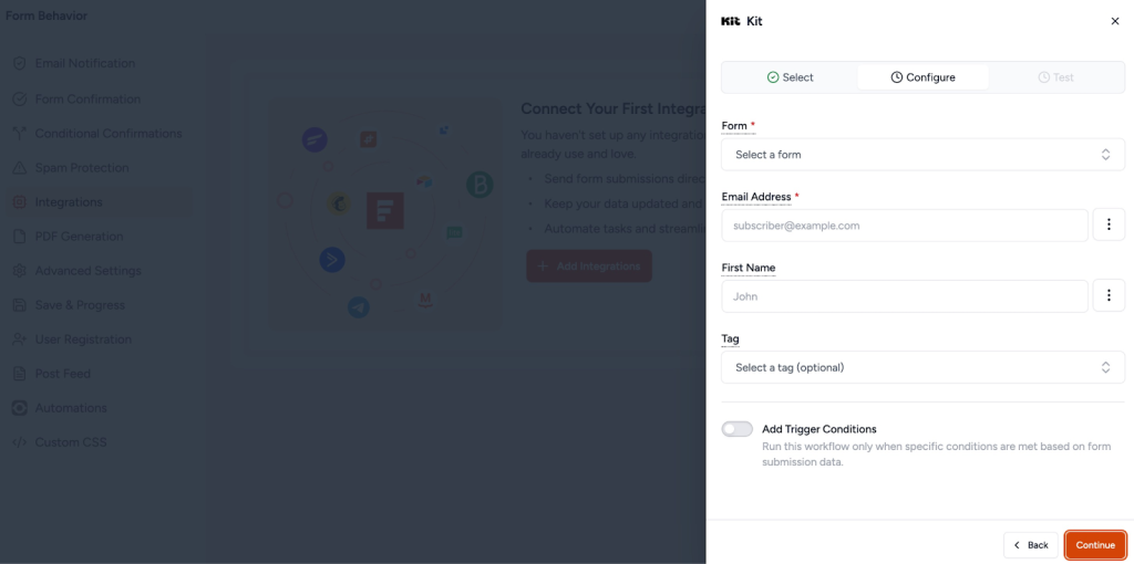 SureForms Integration with Kit image