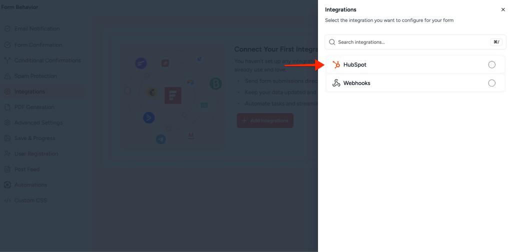 HubSpot Integration in SureForms image