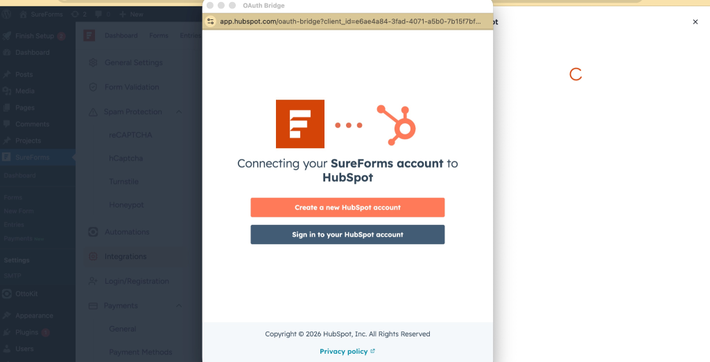 HubSpot Integration in SureForms image