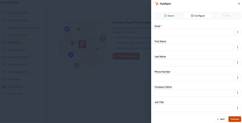 HubSpot Integration in SureForms image