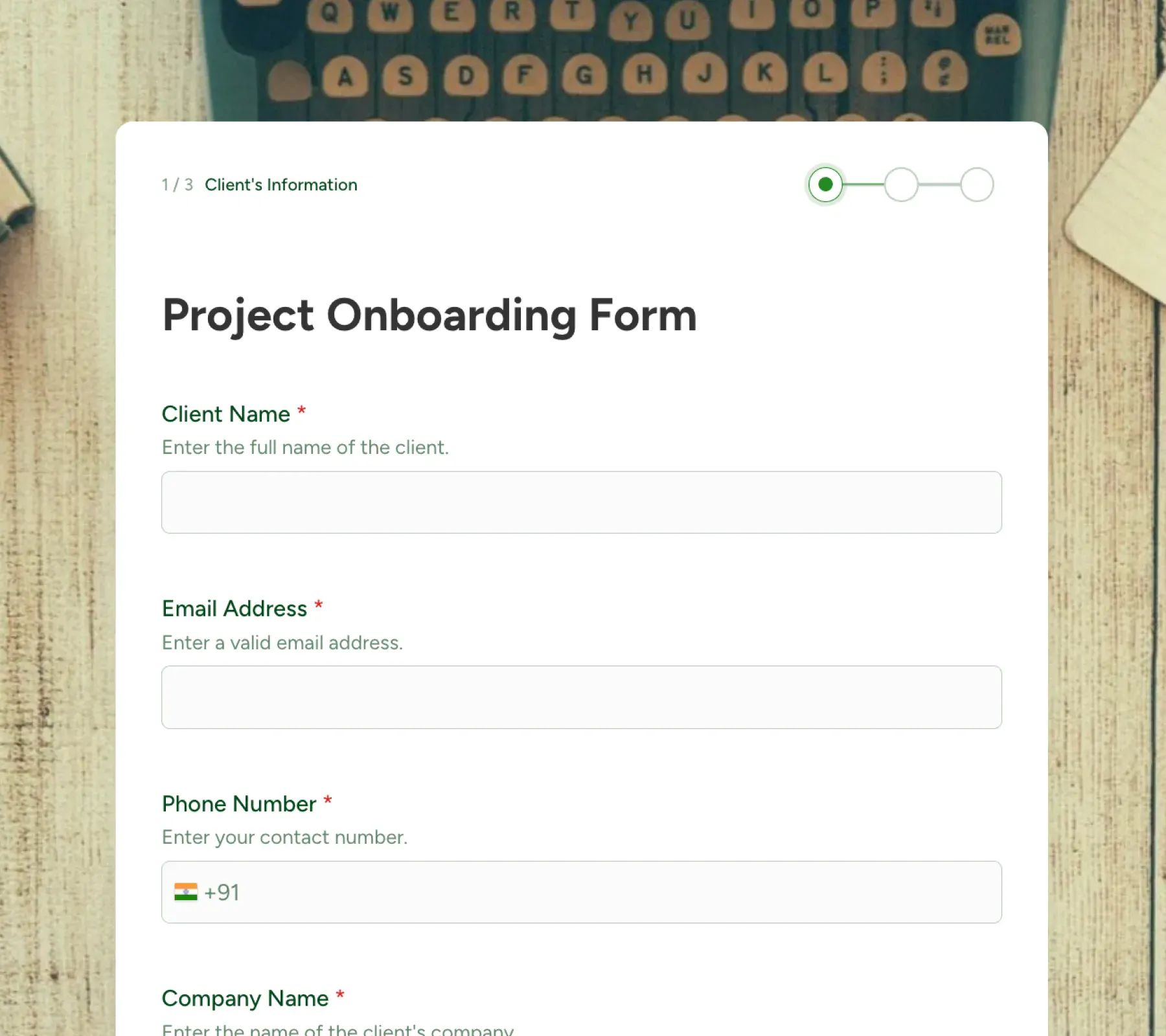 project onboarding form thumbnail demowebp