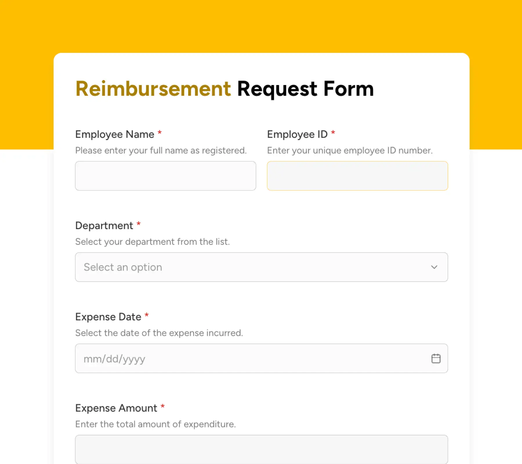 reimbursement request thumbnail demo