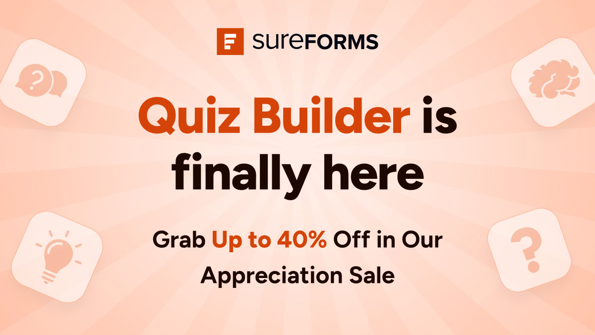 SureForms 2.6.0: Quizzes. AI. Access Control. And a lot more. email