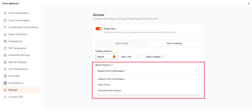 Quiz Feature in SureForms image