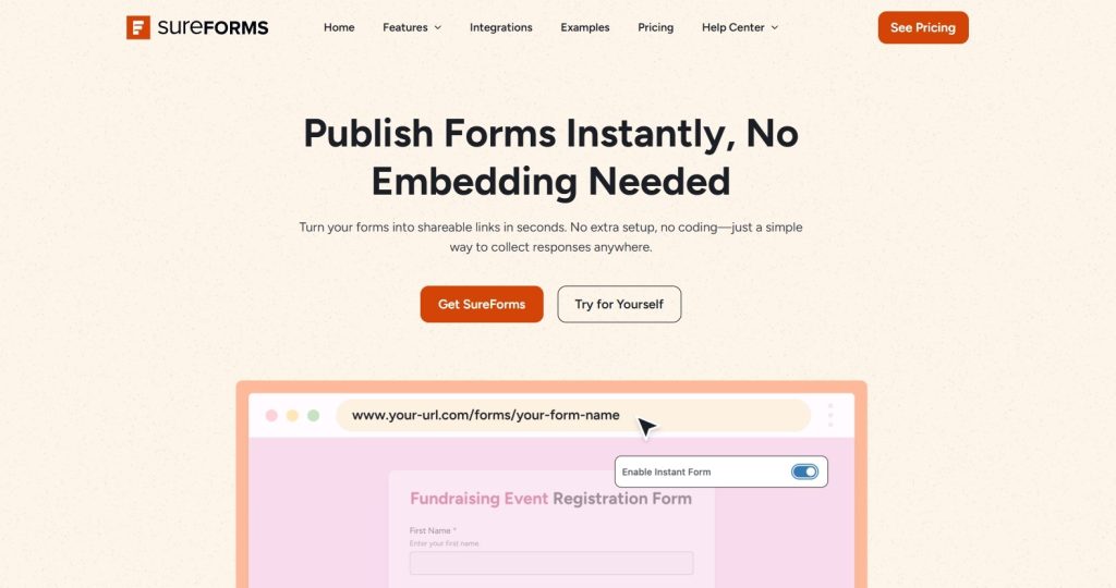 SureForms Homepage