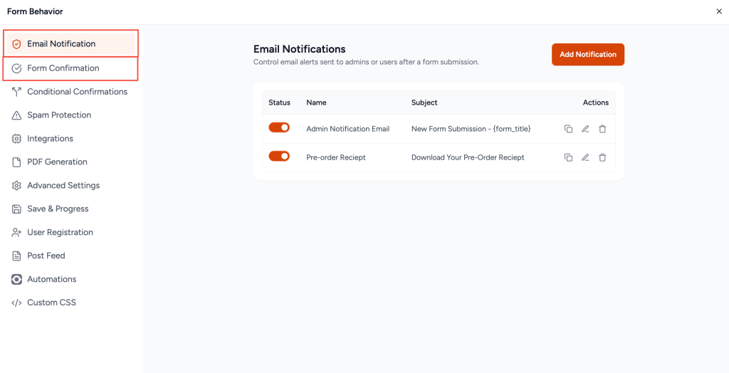 How To Automatically Convert Form Submissions Into PDF Documents PDF delivery options
