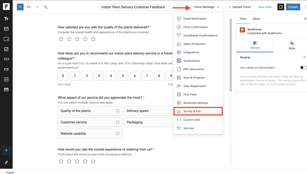 WordPress Survey Explained: Everything You Need to Know Before Starting Check out Form Settings