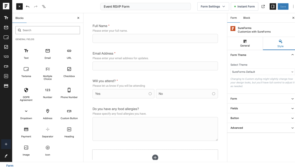 Time for a Contact Form 7 Alternative? Contact Form 7 vs SureForms Contact Form 7 alternative: SureForms design