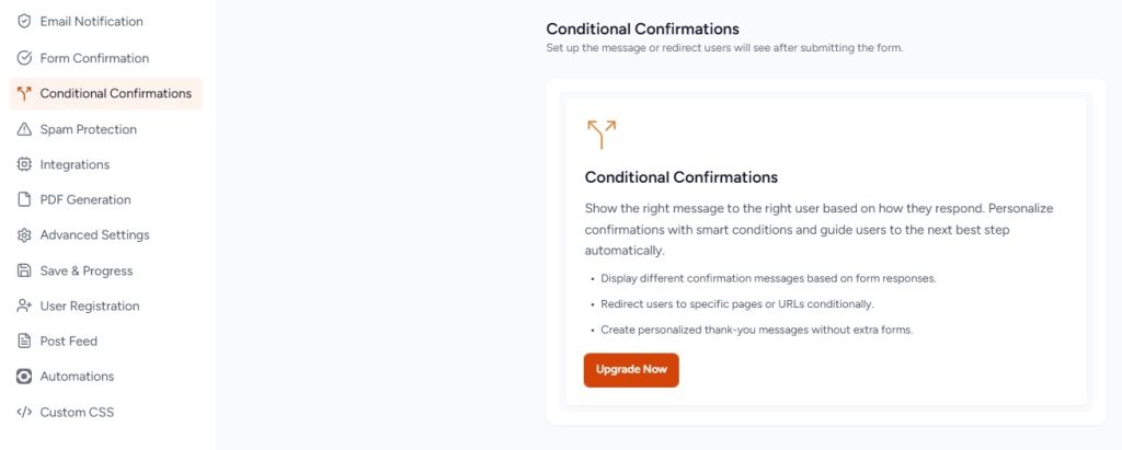 conditional confirmation