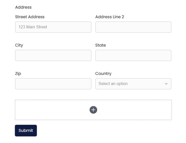 Address line 1 & Address line 2 in a form