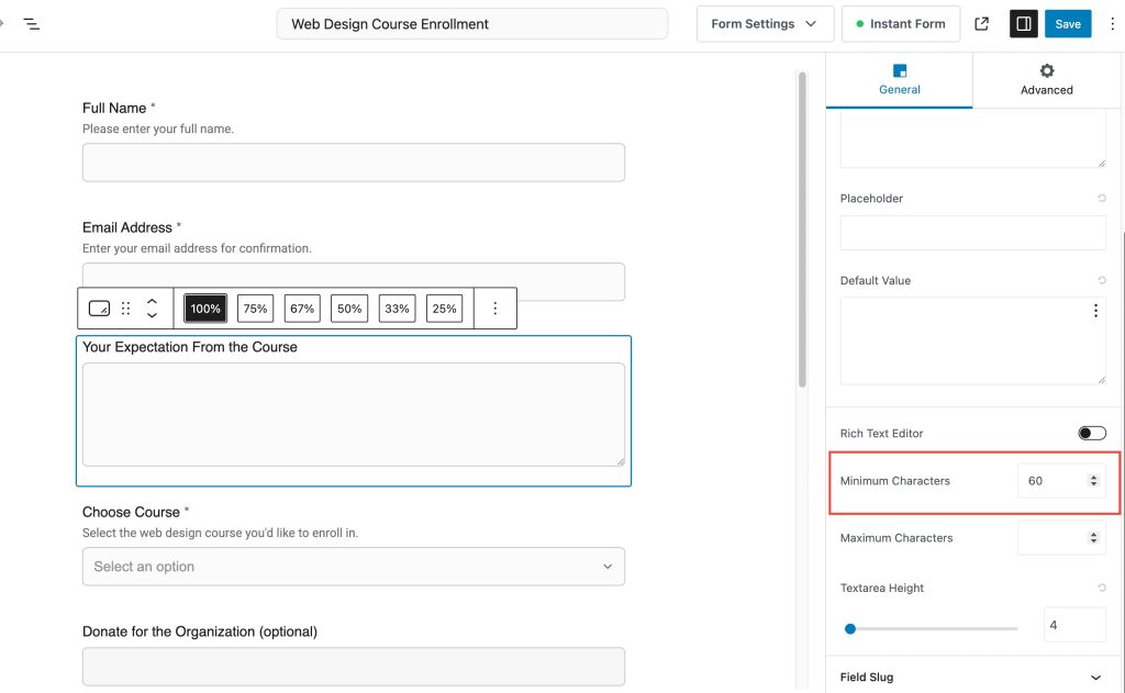 SureForms v2.8 (Free 2.8.2 / Premium 2.8.3): Flexible Payments, Smarter Hidden Fields, Finer Control Over Limits & More Minimum character limit on text field