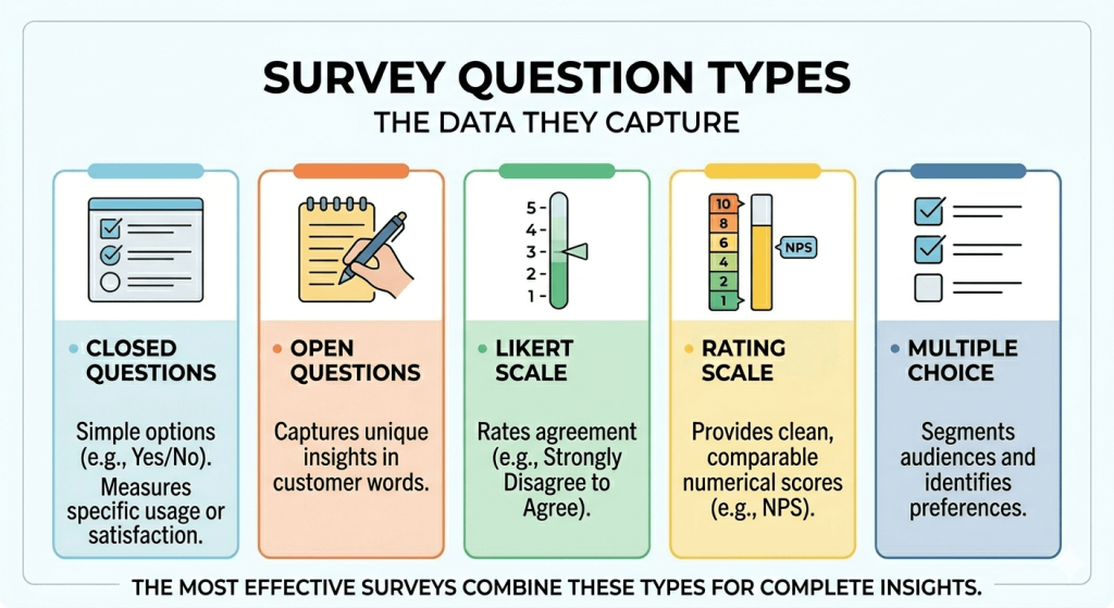 25 Survey Questions To Ask Customers (With Examples) What Types of Survey Questions To Ask Customers