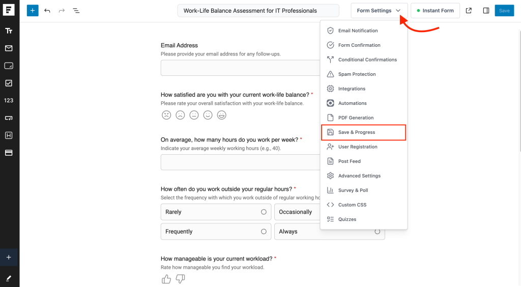 Why You Should Let Users Save and Continue Long Forms Save and Continue in SureForms