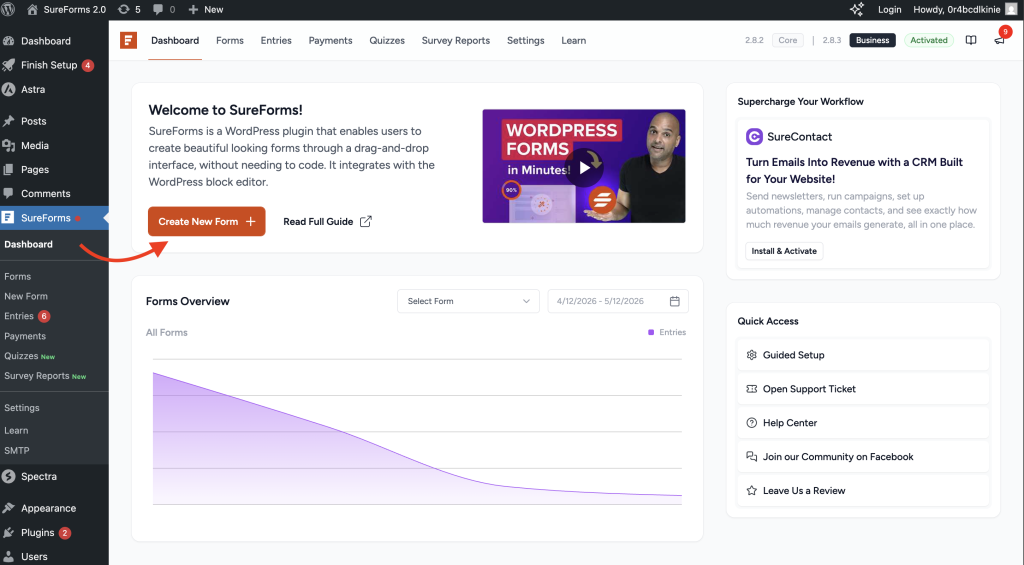 10 AI Prompt Examples To Create High-Converting Forms SureForms Dashboard