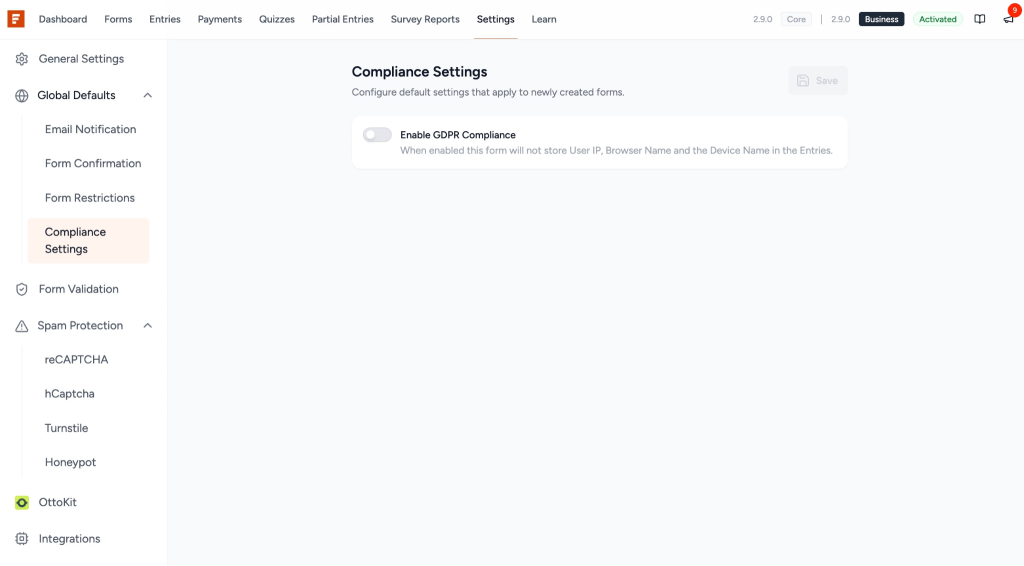 Global Defaults in SureForms image