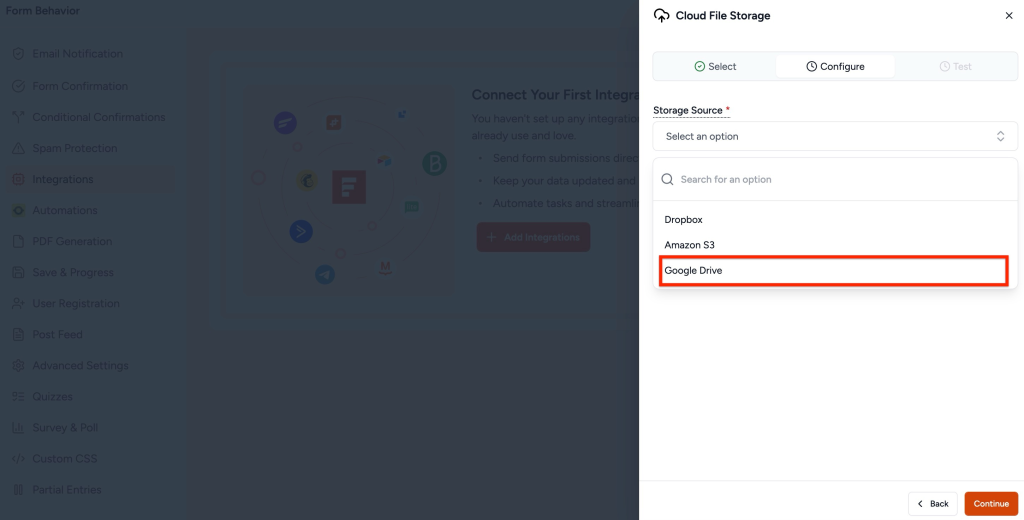 Upload Form Files and Signatures to Google Drive with SureForms image