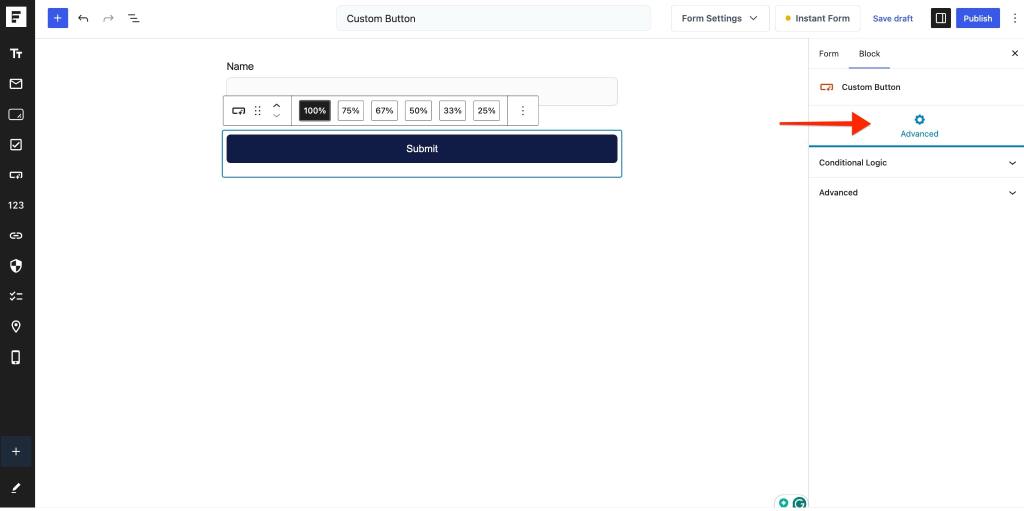 Hide the Submit Button Using Conditional Logic image