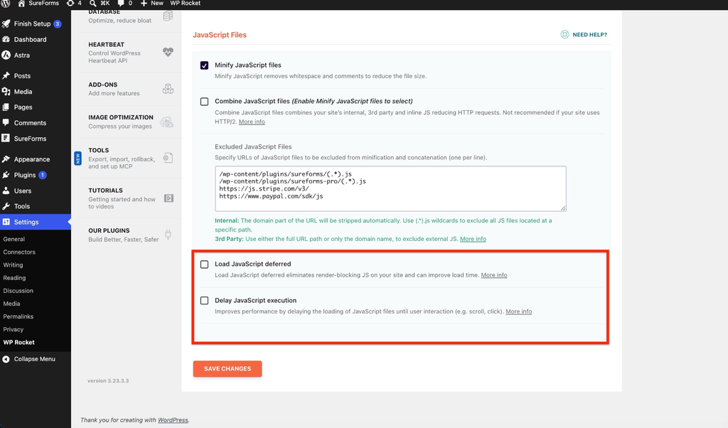 How to Set Up SureForms with WP Rocket image