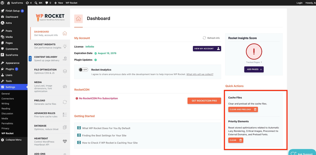 How to Set Up SureForms with WP Rocket image