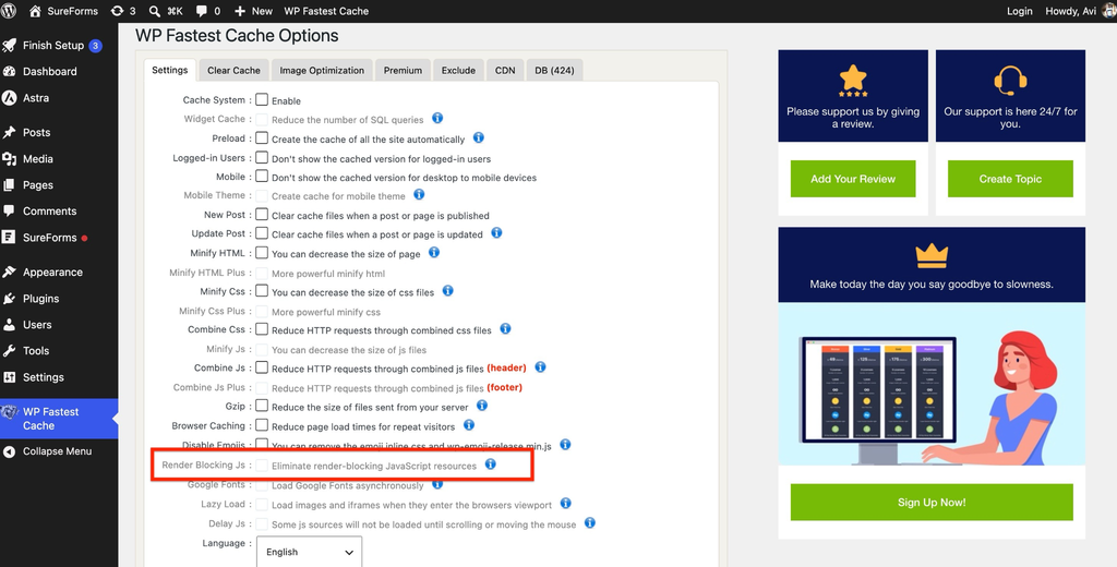 How to Set Up SureForms with WP Fastest Cache image